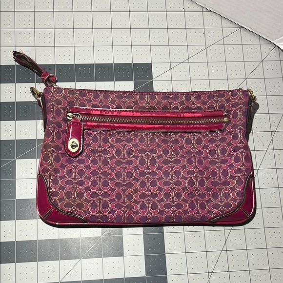 Coach Handbags - Coach Purple and Pink Signature Wristlet